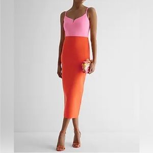 Express Color Block Bodycon Dress size Small